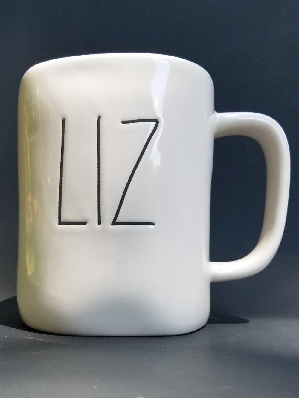 Rae Dunn Liz Coffee Mug Ceramic White Name Artisan Collection